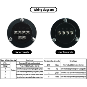 61mm 80mm Metal plateado 24V 5V 25 pulso 100 rueda de mano CNC generador de pulso manual - Product Image 3