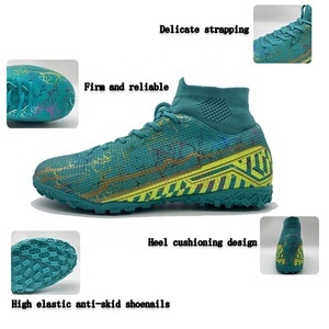 Zapatos de Fútbol para Adultos con Estampado Digital, Tacos Antideslizantes para Césped Artificial, de Caña Alta, Ligeros, con Amortiguación, para Verano/Invierno - Product Image 2