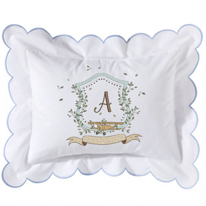 Federe Ricamate Bianche per Cameretta Neonato <span class=keywords><strong>con</strong></span> <span class=keywords><strong>Bordo</strong></span> Smerlato 12x16 Pollici Supporto per <span class=keywords><strong>Cuscino</strong></span> Personalizzabile <span class=keywords><strong>con</strong></span> Monogramma - Product Image 6