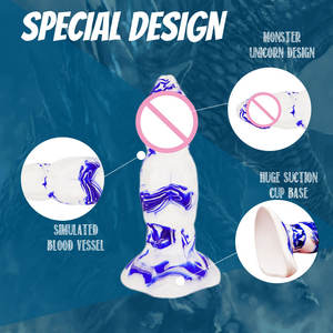 SEXBAY الأمازون أفضل بائع لعبة الجنس تخصيص قضبان اصطناعية الوحش الحيوان القضيب اللعب الغريبة دسار مصممة خصيصا دسار خاص - Product Image 2