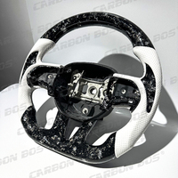 Volant de voiture en cuir blanc avec LED en fibre de carbone, directement de l'usine, pour Dodge Charger Challenger SRT 2019 2020 2021 2022 2023