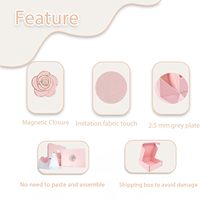 Élégante petite boîte cadeau rose en carton ondulé pour femme, avec fermeture magnétique réutilisable, cadre photo – Coffret de présentation romantique pour cadeau