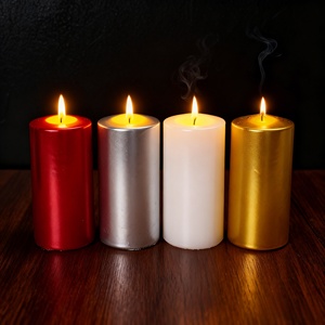 Velas de Pilar Coloridas Clásicas Hechas a Medida, Decoración del Hogar, Boda, Marca Privada, Vela de Pilar de Cera de Soja - Product Image 1