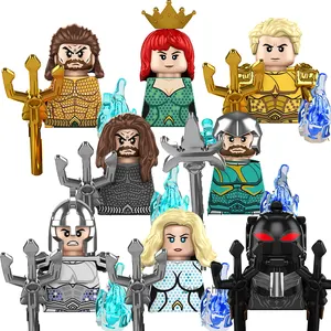 Super Heroes DC Movie Aquaman and the Lost Kingdom Bricks Mera King Om Atlanta Building Blocks Figures For Children Toys KF6194