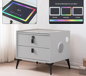 Hiện đại đầu giường da kết thúc thông minh đầu giường với không dây sạc LED ánh sáng nội thất phòng ngủ - Product Image 5