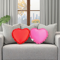Oreiller en forme de cœur en peluche, coussin en forme de cœur super doux pour la Saint-Valentin, oreillers, vente en gros