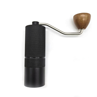 Moulin à grains de café portable en aluminium haut de gamme, Mini moulin à café manuel à force