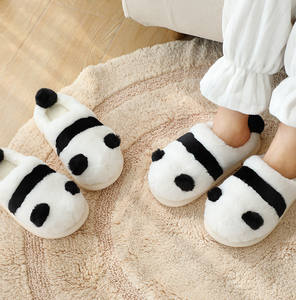 부드러운 단독 실내 슬리퍼 실내 슬리퍼 따뜻한 플러시 팬더 슬리퍼 - Product Image 6