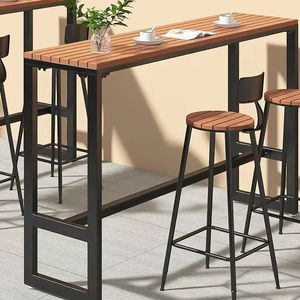 Commerciële <span class=keywords><strong>Outdoor</strong></span> Bar Tafel 1214 Hoge Voet Smalle Tafel En Stoel Combinatie Voor Balkon Buiten Eetmeubilair - Product Image 1
