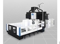 Mesin Penggilingan CNC Vertikal FANUC Controller HS10042/12040/16042 Tipe Gantry Kolom Ganda untuk Pemotongan Berat