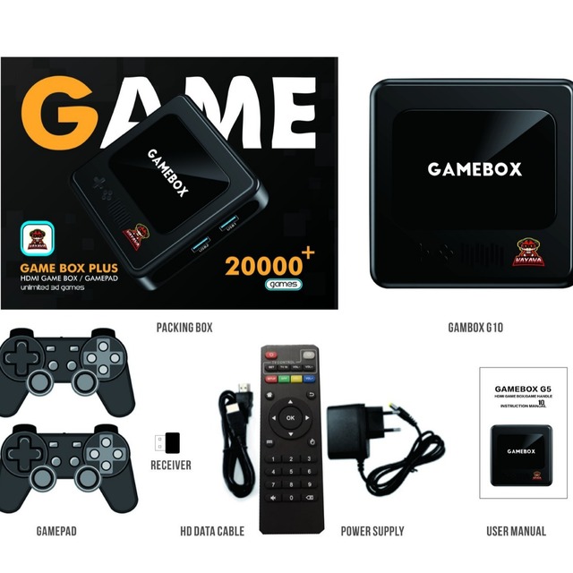 G10 Dual System 4K Wireless 2.4GHz Set-Top Box for Wireless Controller 64GB Memory 5001-10000 Games TV Game Console
