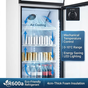 Refrigerador Comercial Compacto LC-318 con Puerta de Vidrio, Enfriamiento por Aire, Descongelación Automática, Ideal para Bebidas - Product Image 5