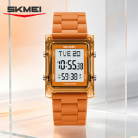 Jam Tangan Digital SKMEI 2787 Warna Permen Transparan untuk Pria Wanita, Kronograf, Tahan Guncangan, Sport, Unisex, Montre Homme