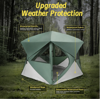 Tente de camping familiale pour 4 personnes, ultralégère, pliable, double couche, quatre saisons, imperméable, coupe-vent, ouverture rapide, durable