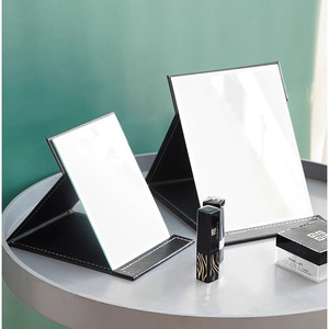 Portable makeup <b>mirror</b>, folding desktop high-definition student dormitory princess <b>mirror</b>, women's <b>small</b> and large desktop - Product Image 2
