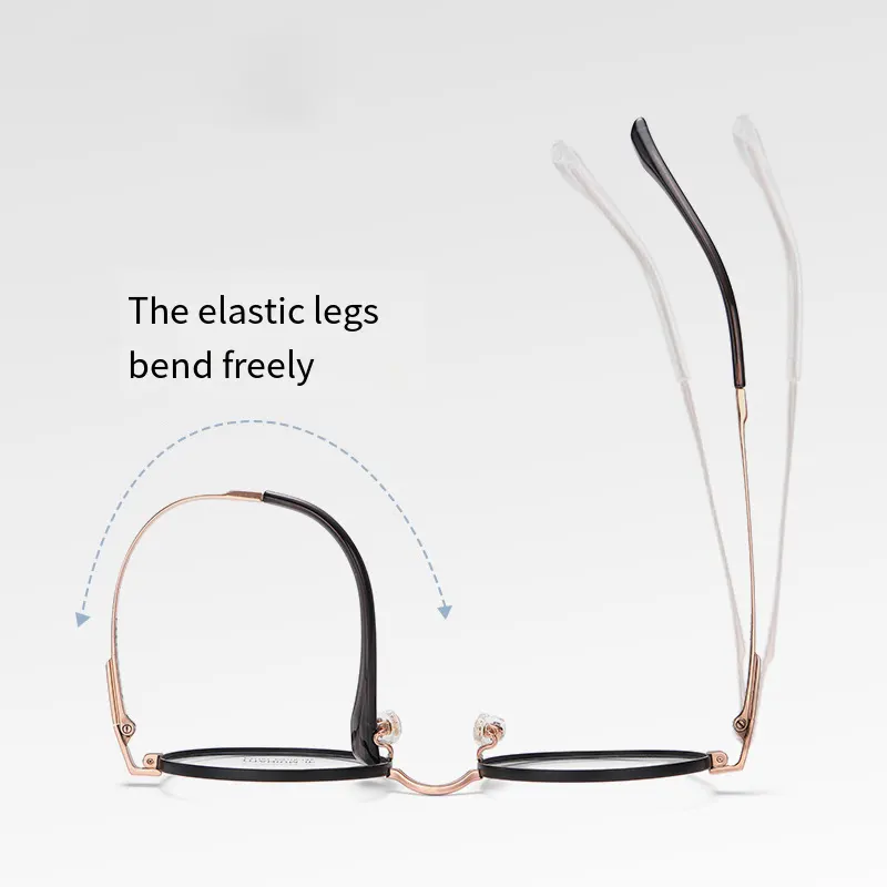 Kenbo Neu Reiner Titan Brillenrahmen Überzug runde Flachlinse Unisex Brillen Großhandel individuell für Herren und Damen
