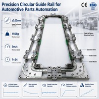 Convoyeur à rail circulaire automatique pour l'assemblage des groupes motopropulseurs, équipement de transport de palettes en acier inoxydable