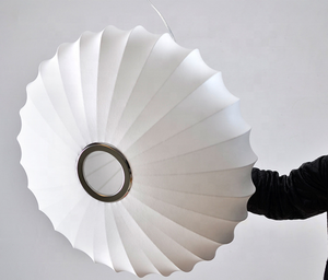 Lanterne chinoise design blanc <span class=keywords><strong>tissu</strong></span> en osier <span class=keywords><strong>boule</strong></span> led E27 <span class=keywords><strong>suspension</strong></span> pendentif lampes pour restaurant - Product Image 4