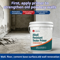 Apprêt acrylique résistant aux alcalis pour usage intérieur et extérieur, revêtement liquide transparent à faible teneur en COV, adapté aux murs