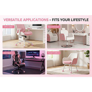 Roulettes de <span class=keywords><strong>chaise</strong></span> de bureau en PU transparent de 2 pouces, 360° °   Roulettes pivotantes pour meubles, protection du sol, certifiées REACH et BIFMA - Product Image 5