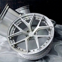 Nouvelles jantes forgées sur mesure à deux pièces brossées à profil profond 5x112 5x114.3 5x120 compatibles Audi Mercedes en alliage d'aluminium sur mesure pour la course