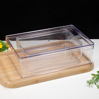 Ensemble de Conteneurs à Gâteaux Transparents en Acrylique, Plusieurs Tailles Rectangulaires, en Plastique PS de Qualité Alimentaire, Boîte Cadeau pour Gâteaux, Aliments et Pâtisseries