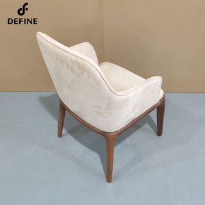 Hiện đại Bắc Âu Chất lượng cao bọc nhung phòng ăn Ghế Nhà Hàng Ghế tiếp tân chân gỗ ghế bành - Product Image 6