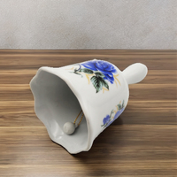 Cloche en céramique porte-clés métal dîner cloche et cloche empreinte poterie et émail souvenir cadeau