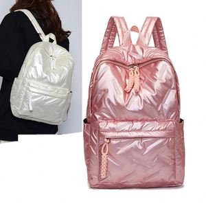 New Arrival Soft Down Quilted Travel <b>Backpack</b> Puffy Fashion School Bag Custom Student <b>Backpack</b> - Product Image 4
