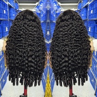 Perruque en cheveux humains vierges de qualité supérieure 12A, bouclés birmans, double trame, perruque courte bouclée 13X4 13x6 avec dentelle HD pour femmes noires