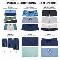 Shorts de bain personnalisés pour hommes, deux tissus, sublimation, dessus uni, bas simple couche, OEM