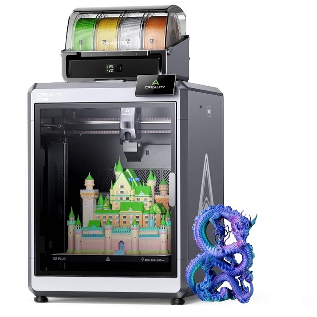 K2 Plus Combo 3D Printer 600mm/s High-speed  for Making Engineering Part Prototypes and Functional Parts