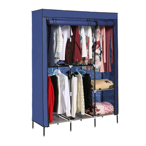 Armoire à vêtements de placard de chambre à coucher bon marché <span class=keywords><strong>Chiffonnier</strong></span> de garde-robe <span class=keywords><strong>en</strong></span> tissu avec 5 tringles de suspension - Product Image 1
