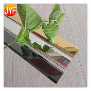 SS04073 nuevo estilo 304 de oro No.4 de esquina de acero inoxidable con la muestra libre de 7mm teja recorte latón molduras para muebles - Product Image 4