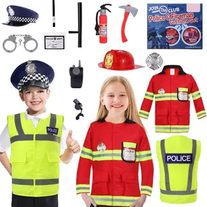 뜨거운 판매 원피스 경찰관 경력 의상 어린이 소방관 의상 어린이를위한 놀이 장난감 척