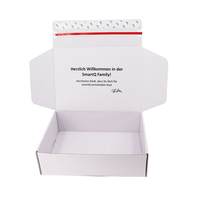 Boîte en carton ondulé biodégradable sans colle, boîte d'expédition à fermeture éclair, boîte d'expédition auto-adhésive sans adhésif pour emballage express
