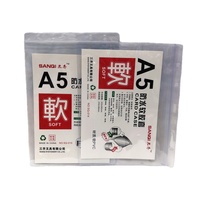 Étui en plastique souple transparent A4 imperméable, ensemble de licence commerciale A3, sac de classement imperméable A5, ensemble de cartes A6 avec poche avant.