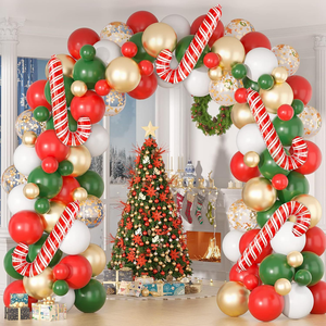 Buon natale Set di palloncini albero di natale babbo natale combinazione per feste forniture regalo arco palloncino - Product Image 5