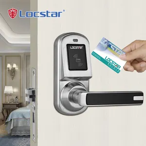 Factory Wholesale Card Keyless Single Latch Hotel Security Hotel-Door-Lock Rf System Kit Mifare Encoder Electric Lock Door