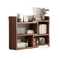Étagère d'angle sans dossier en bois massif style cabane pour bureau et rangement à domicile - Design compact et simple