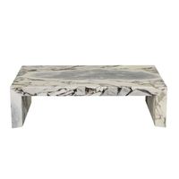 Meubles en gros OEM&ODM, table basse rectangulaire en marbre de luxe.