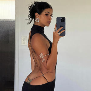 2024 primavera sólido sin mangas sin espalda elegante Sexy Bodycon Maxi vestido de graduación ropa de mujer fiesta de cumpleaños vestido Casual - Product Image 6