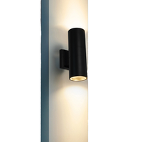 Applique murale LED cylindrique moderne 10W GU10, étanche, double tête, en aluminium et verre trempé, pour intérieur et extérieur, couloir et jardin