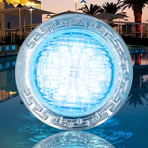 Led 12 voltios piscina luz impermeable Par56 luz IP68 RGB bajo el agua LED piscina lámpara empotrada de acero inoxidable