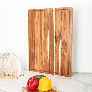 Grande planche à découper en bois pour cuisine, planche à découper en bois simple pour salle à manger, planche à fruits - Product Image 2