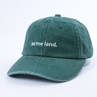 Gewassen Katoen Vintage Outdoor Oem Low Profile Cap Maatwerk 6 Panel Gebogen Rand Papa Cap Geborduurd Logo
