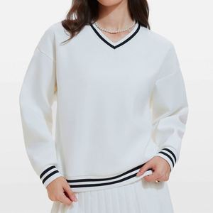 เสื้อผู้หญิงสไตล์ใหม่ คอวี แนวสปอร์ต ลำลอง ใส่ได้หลายโอกาส แห้งเร็ว แขนยาว สำหรับเทนนิส ฟิตเนส - Product Image 5