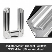 Pièces usinées CNC sur mesure, support de montage de radiateur en aluminium 5052, production en petites séries, service complet, fabricant