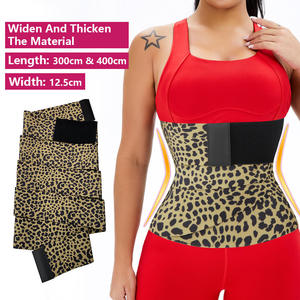 Precio de fábrica, cinturón recortador de cintura elástico con estampado de leopardo rosa para mujer, moldeador de cuerpo, corsé de compresión para mujer - Product Image 5
