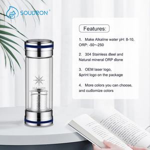 SOUDRON nouvelle vente chaude OEM bouteille <span class=keywords><strong>d</strong></span>'<span class=keywords><strong>eau</strong></span> en verre alcalin 250ml plusieurs couleurs bouteille en verre <span class=keywords><strong>d</strong></span>'<span class=keywords><strong>eau</strong></span> Portable - Product Image 6